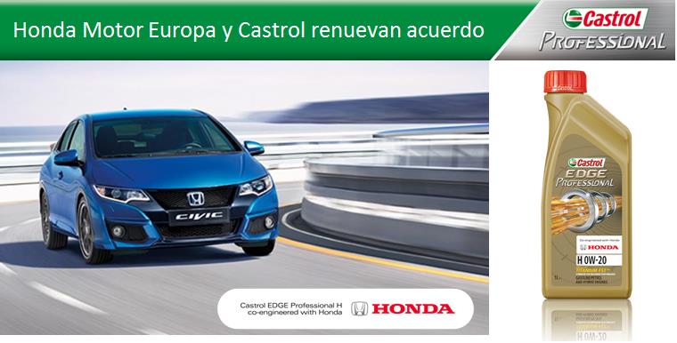 Honda Motor Europe y Castrol renuevan su actual acuerdo de colaboración estratégica